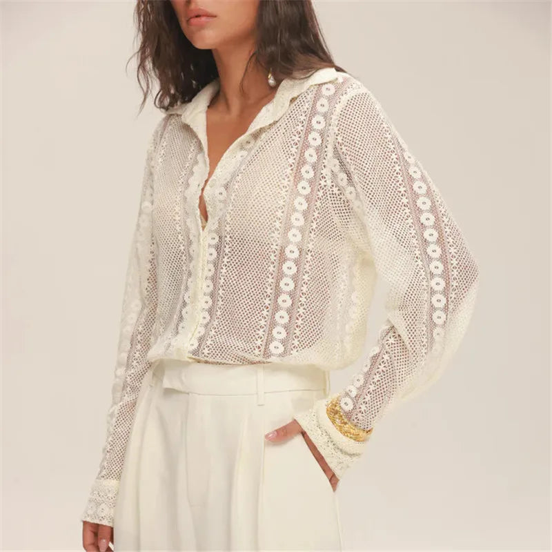 Vintage Long Sleeve Blouse Women - A / M