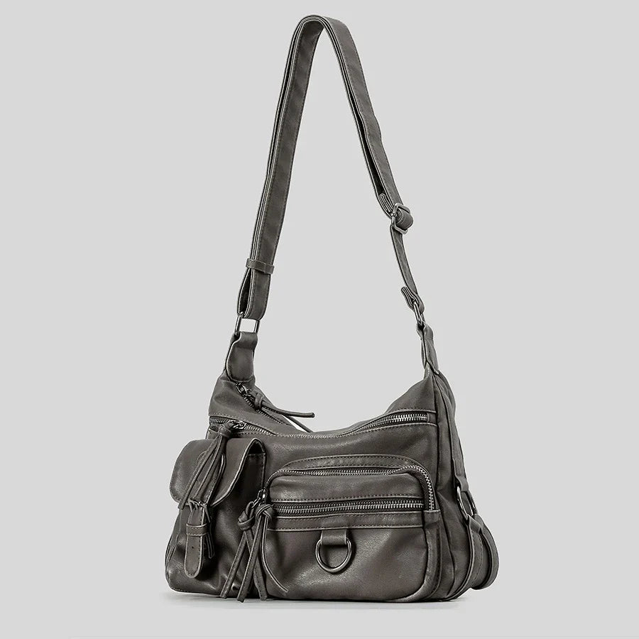 Vintage Multiple Pockets Women Shoulder Bags