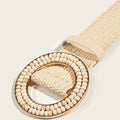 Vintage PP Grass Woven Belt for Women