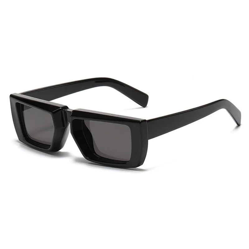 Vintage Rectangle Sunglasses Women - Black-Black / As the picture