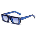 Vintage Rectangle Sunglasses Women - Blue-Blue / As the picture