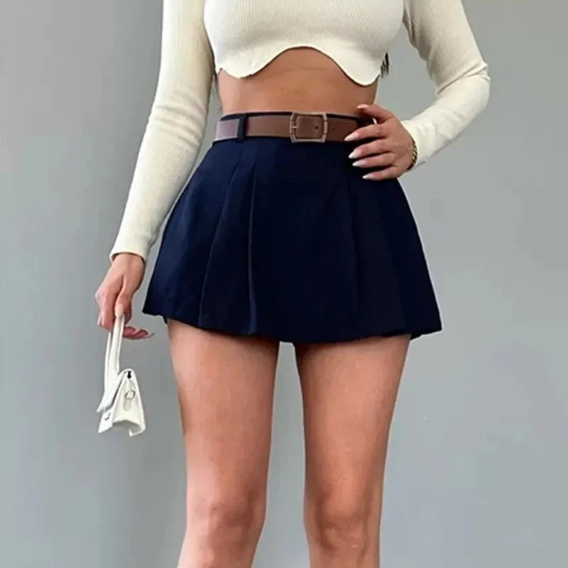 Vintage Solid Shorts Skirts For Women - FA306-3 / S