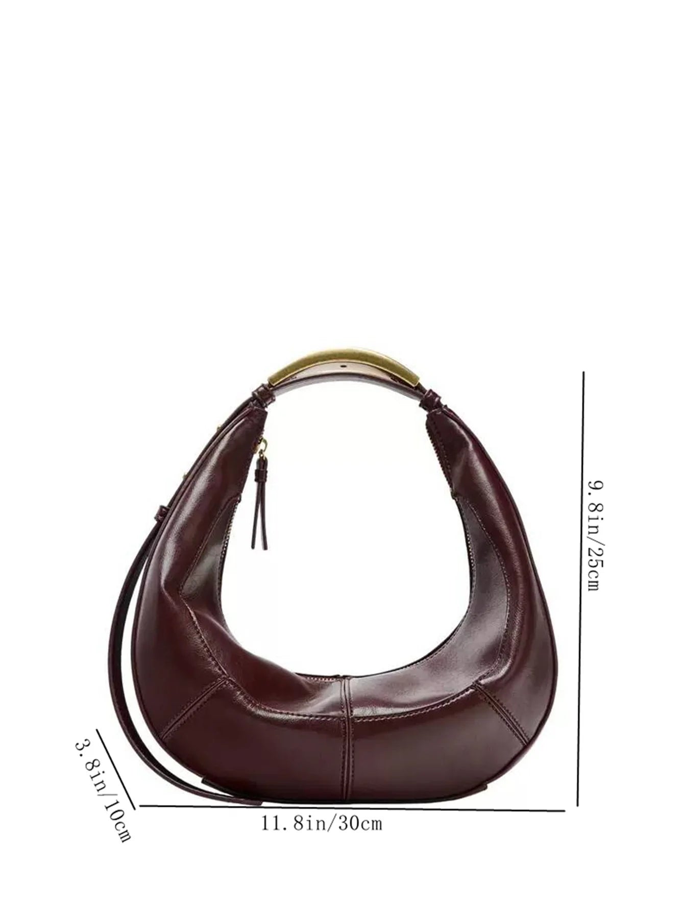 Vintage Studded Motorcycle Bag - Brown