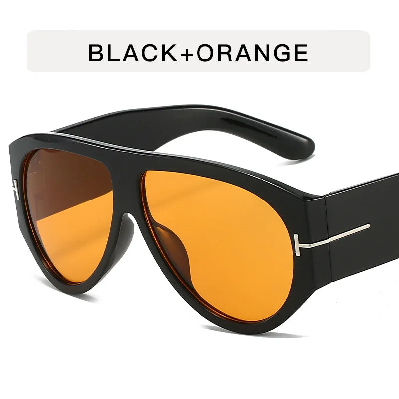 Vintage Style Sunglasses Woman - Black Orange