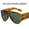 Vintage Style Sunglasses Woman - Stripe Green