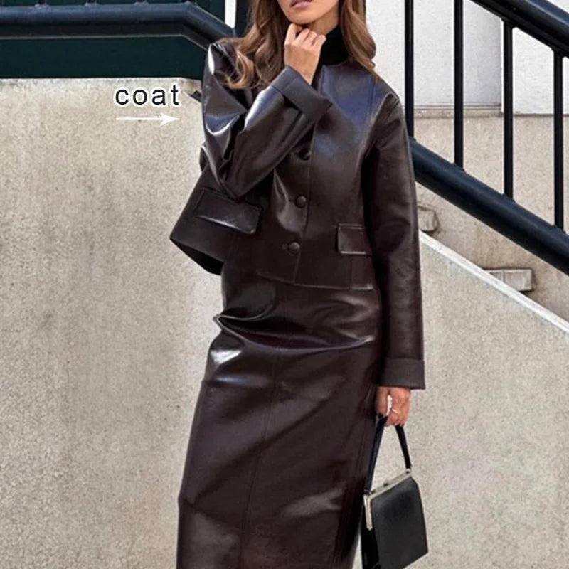 Vintage Women Leather Sets