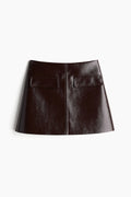 Vintage Women Leather Sets - mini skirt / S