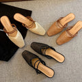 Vintage Woven 1 Slip-on Toe Half Slippers Women’s