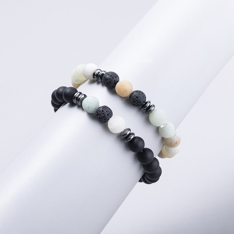 Volcanic Rock Bracelet Suit Men And Women Couple Style - CZL05506 - electronic accessories