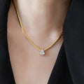 Water Drop Zircon Snake Bone Necklace Clavicle Chain - AL160 - electronic accessories