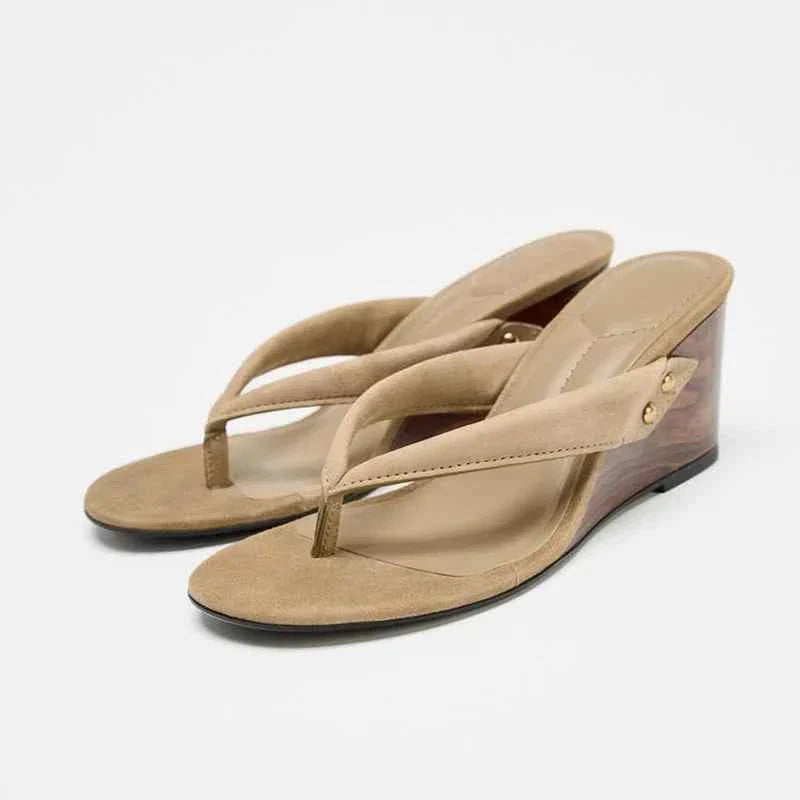 Wedges Heel Flip Flop Clip Toe Women Gladiator Slippers