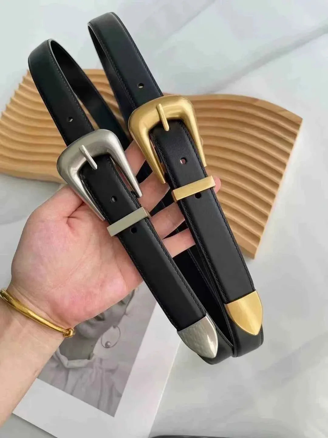 Western Belt for Women Genuine Leather