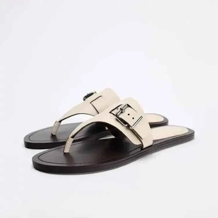 White Women Shoes Flip Flops