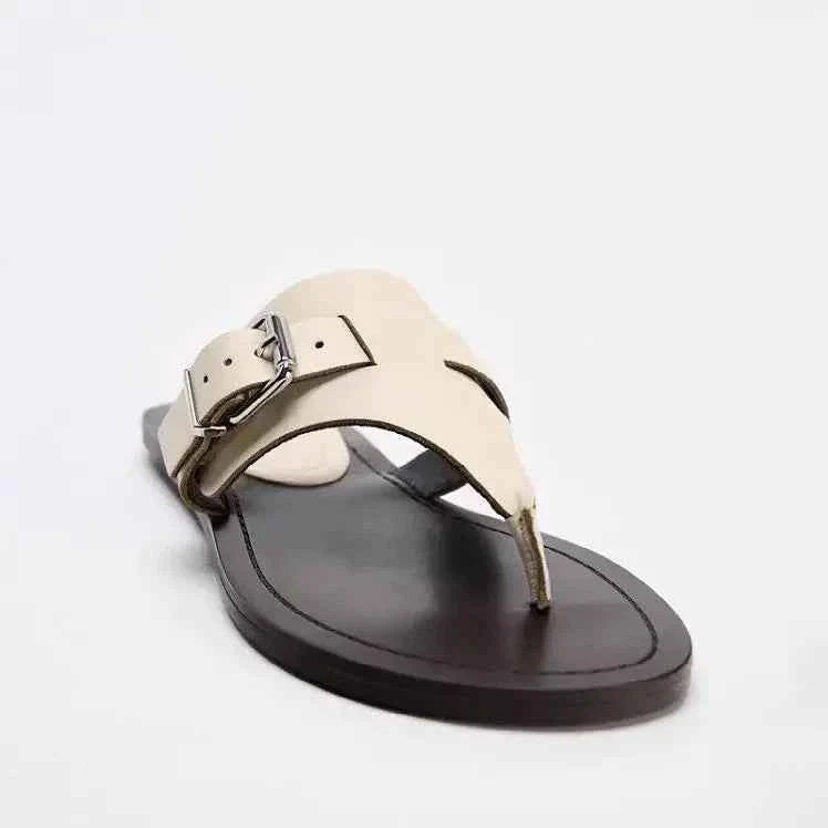 White Women Shoes Flip Flops