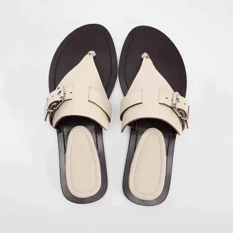 White Women Shoes Flip Flops