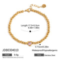 White Zircon Heart Hollow Bracelet Stainless Steel Waterproof - JDB0304010