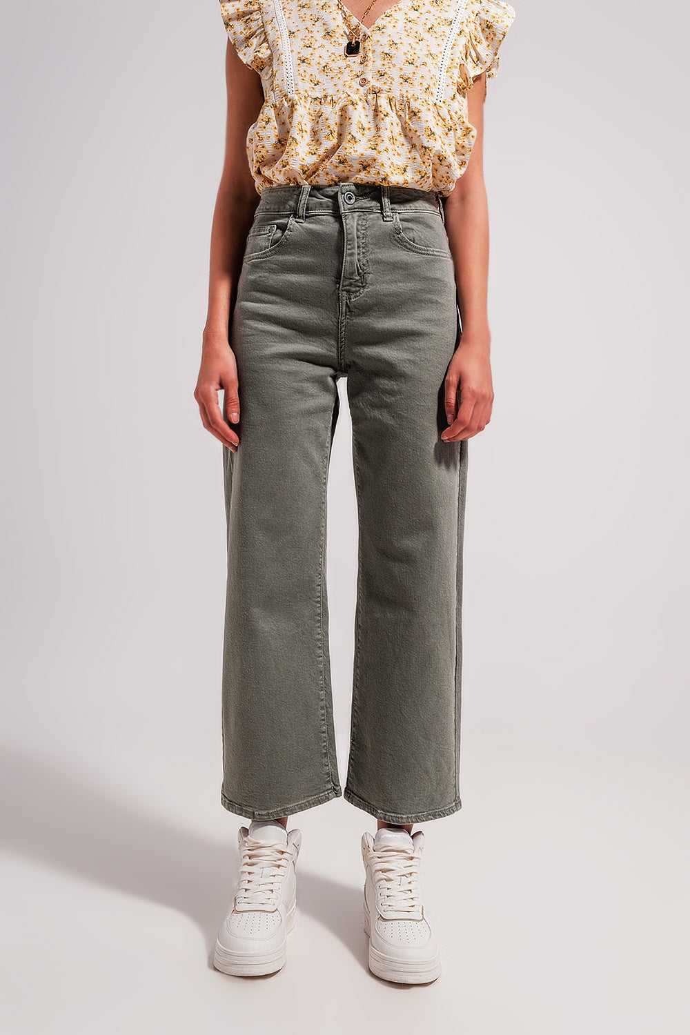 Wide Leg Jeans in Gray - Women’s Fashion - Clothing - Straight