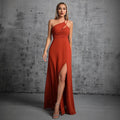 Wine Red Elegant Slim Fit Dress - Other