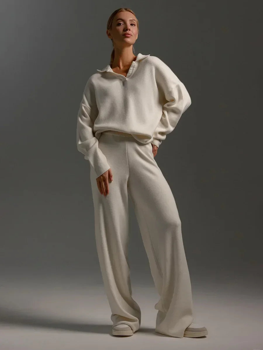 Winter Thick Women Knitted Suits Soft 2 Pieces Sets - Other