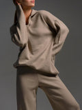 Winter Thick Women Knitted Suits Soft 2 Pieces Sets - Other