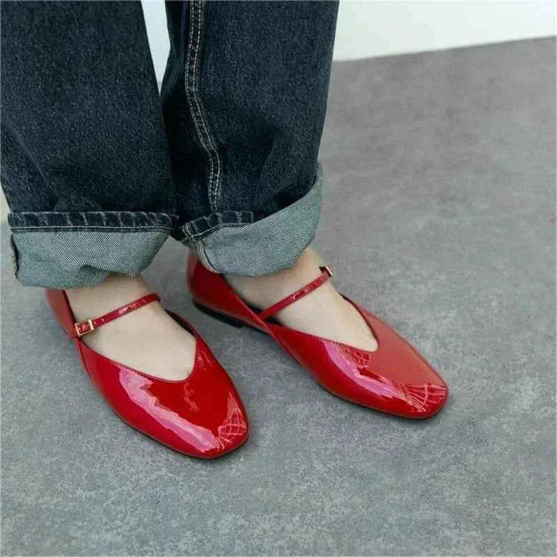 Woman Red Shoes