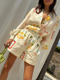 Women 2 Piece Outfits Floral Print Summer Beachwear