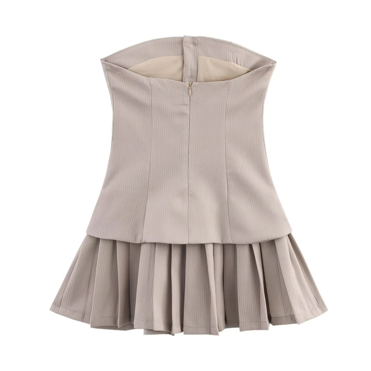 Women A-line Pleated Dress