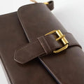 Women Bag Small Square Vintage Coffee Flap PU Leather Shoulder - coffee