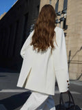 Women Beige Blazer Coat
