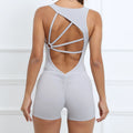 Women Bodysuits Butt Lifting Sports Jumpsuit - light gray / S / CHINA