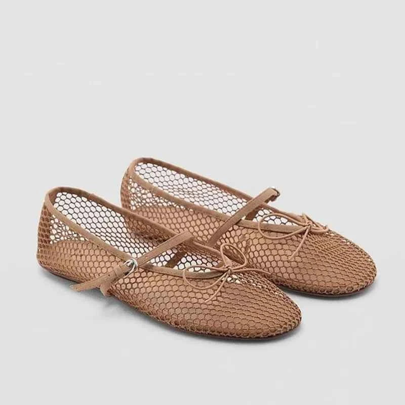 Women Buckle Strap Breathable Summer Flats Shoes