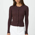 Women Cardigans Sweater - Brown / S