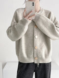 Women Cardigans Sweater O-neck Autumn Winter Knitted Loose - Other