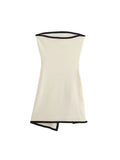 Women Contrasting Knitted Mini Dresses