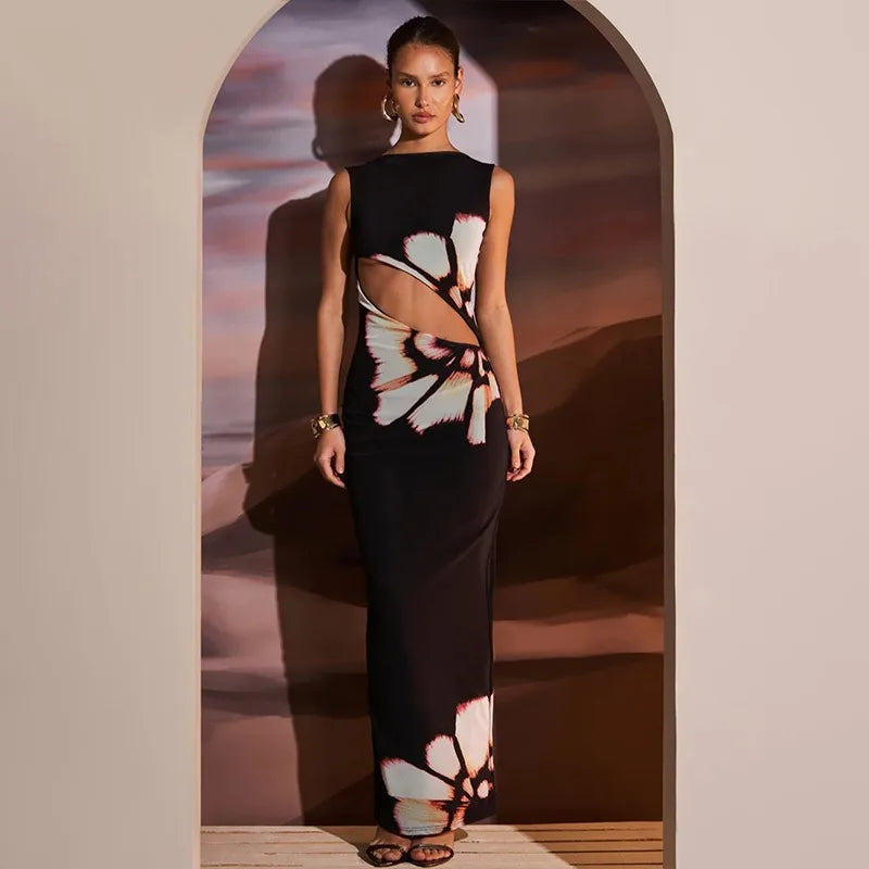 Women Dress O-Neck Sleeveless - Other
