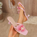 Women Elegant High Heels Sandals - Pink / 38
