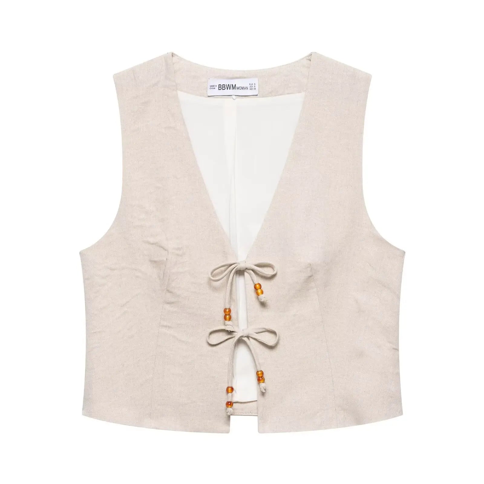 Women Fashion Beading Design Lace Up Wrapped Shorts Skirts - BB LS9256 / M