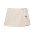 Women Fashion Beading Design Lace Up Wrapped Shorts Skirts - BB QUN9257 / M