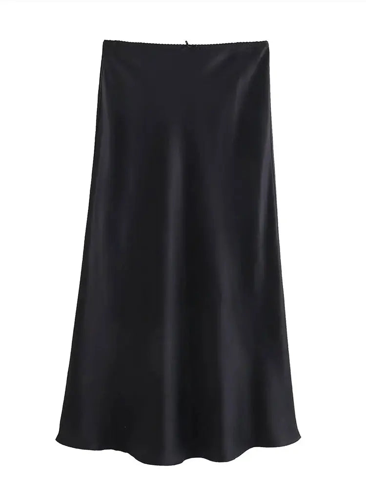 Women Fashion Satin Texture Skirt - Other