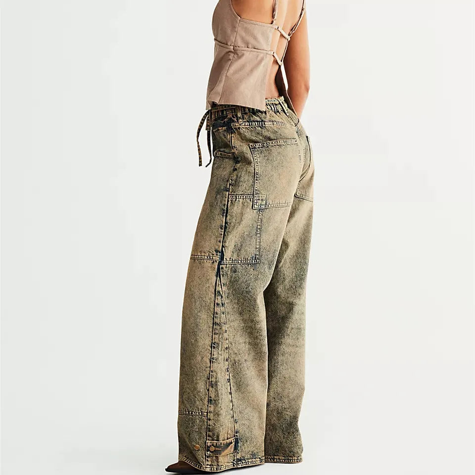 Women Fashion Wide-Leg Jeans