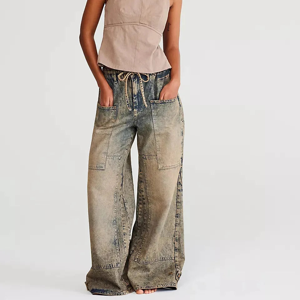 Women Fashion Wide-Leg Jeans - B / S