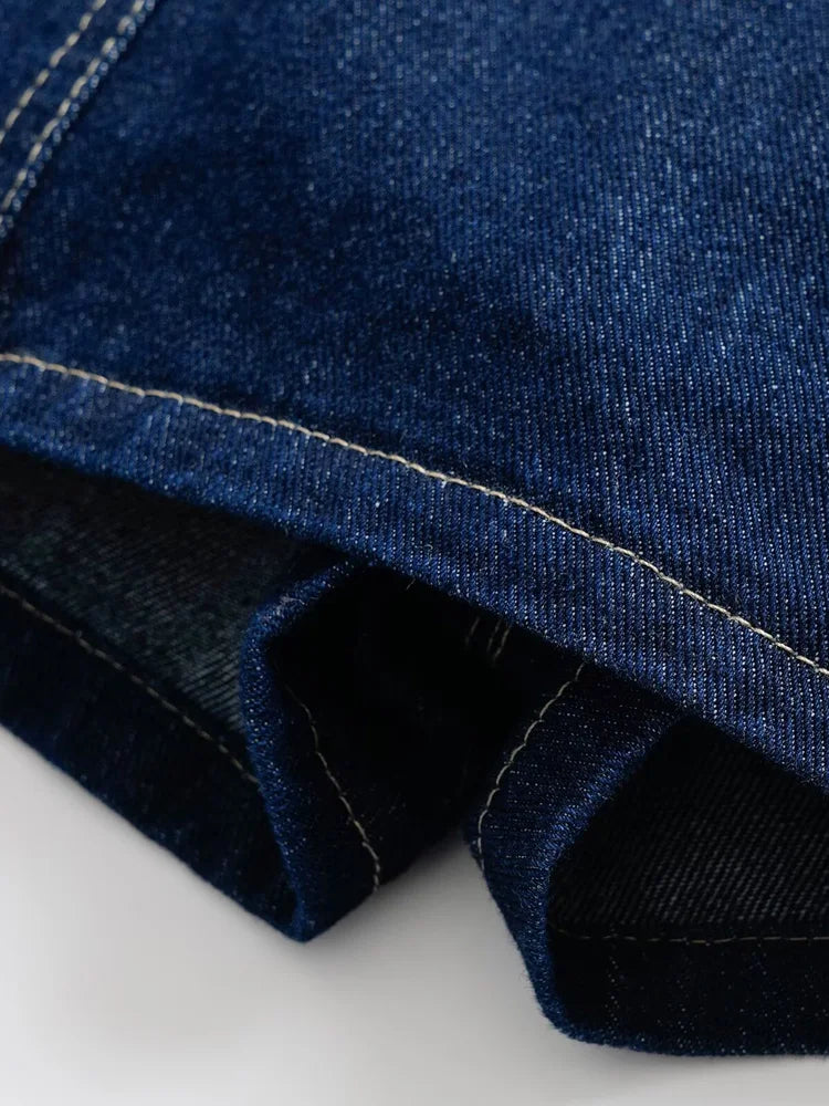 Women Fashion With Pockets Wrap Denim Shorts