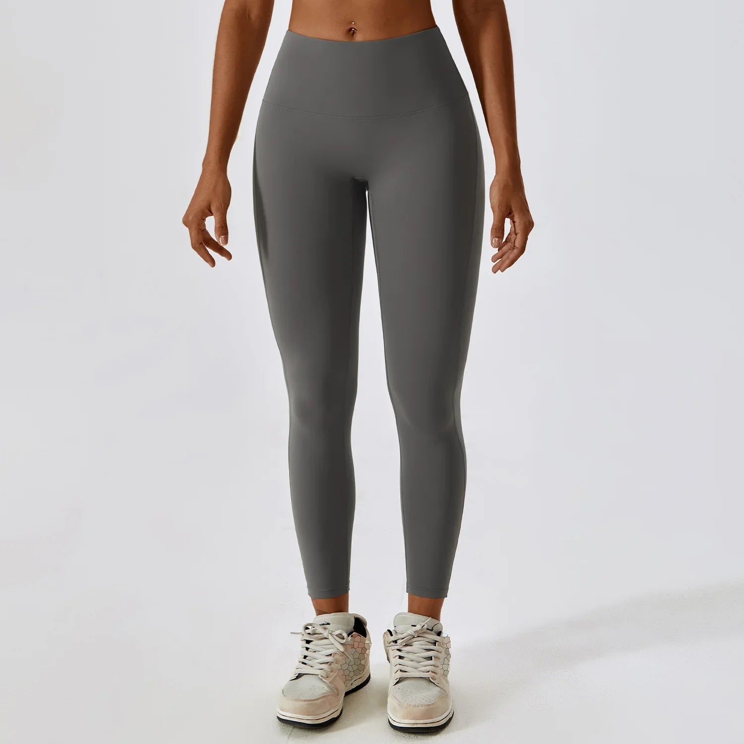 Women Gym Push Up Seamless Yoga Pants - Far Mountain Grey / XL / CHINA
