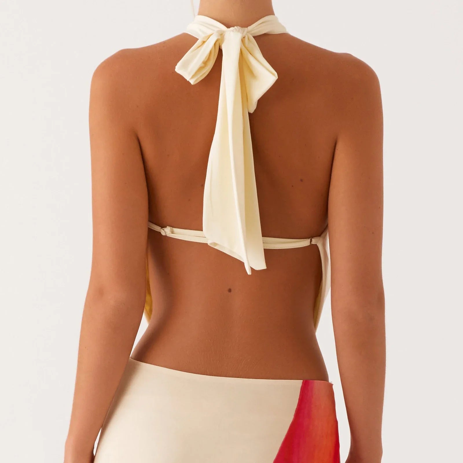 Women Halter Mock Neck Top Sleeveless Bacless