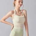 Women Halter With Shock-proof Chest Pad Backless Tank Top