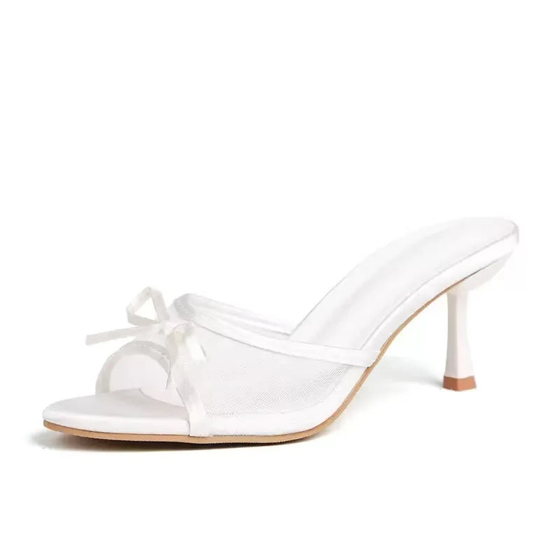 Women High Heel Sandals - WHITE / 35