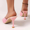 Women High Heels Slippers Open Toe Shoes