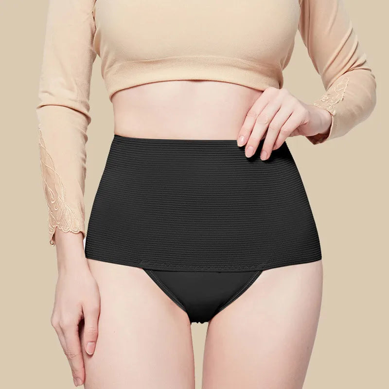 Women High Waist Body Shaper Compression Control Panties - Black / S