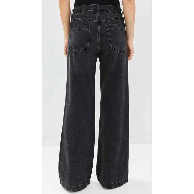 Women High Waisted Straight Leg Jeans