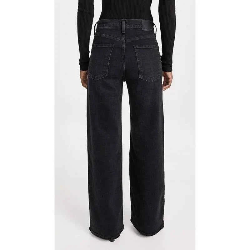 Women High Waisted Straight Leg Jeans